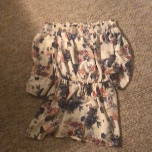 Floral shorts romper